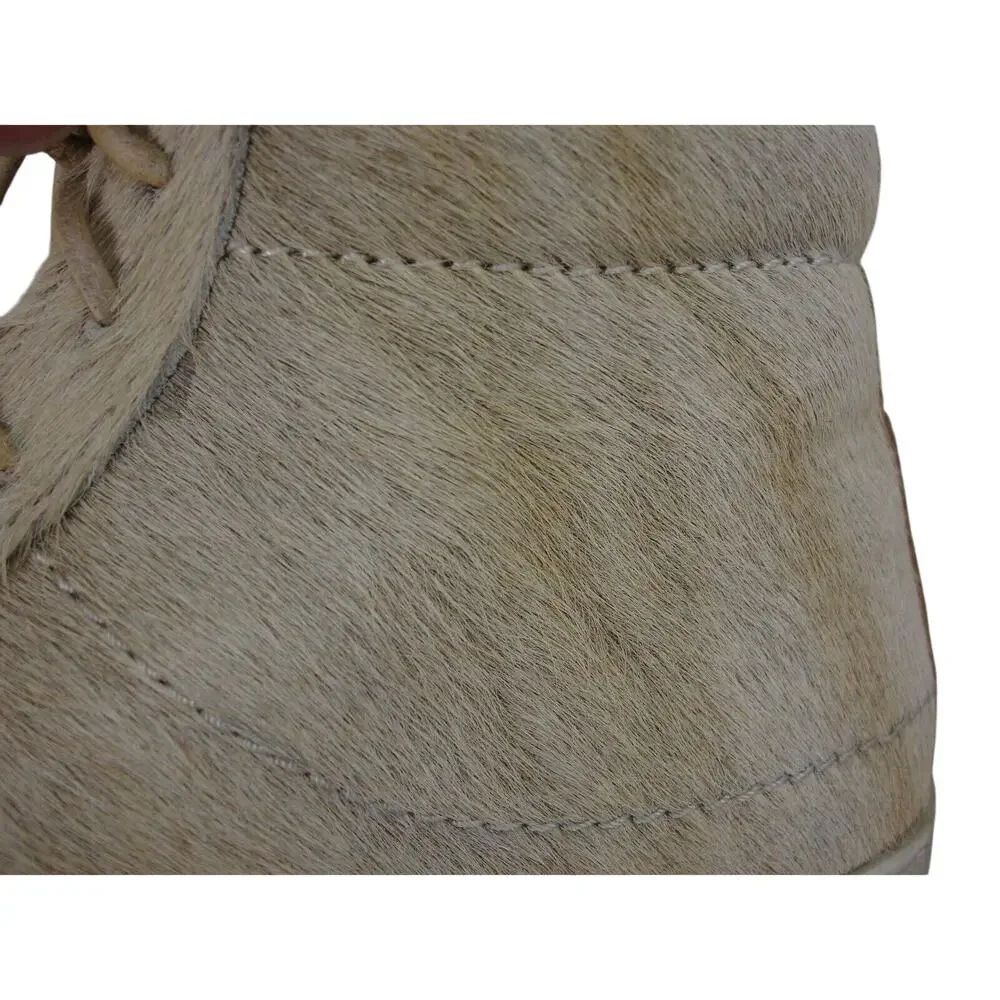 Man‎ X One TEASPOON Beige/White Fur Mr Lucky Stars Trainers EU46/US13 NEW W/BAG